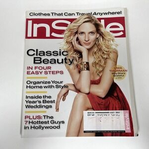 In Style Magazine February 2006 Uma Thurman Home Weddings Hottest Hollywood Guys